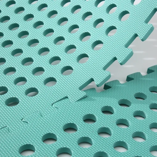 Pool grid interlocking EVA mats joined together