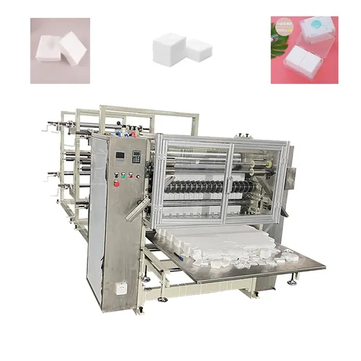 Square Cotton Pads Making Machine With Custom Embossing for non woven production