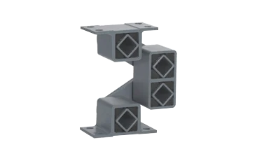 3D render of an industrial rubber suspension unit