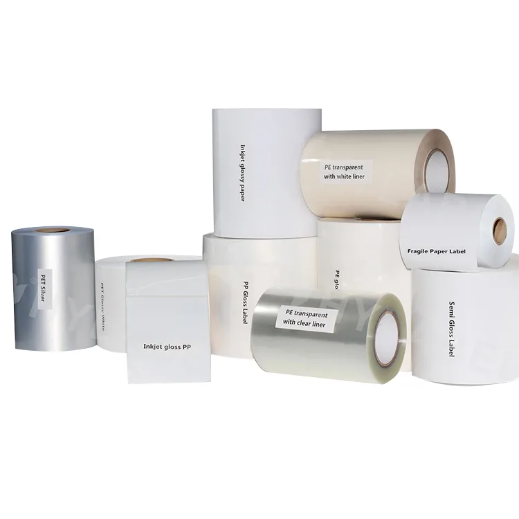Glossy White BOPP Waterproof Polypropylene Label Film Roll view 4