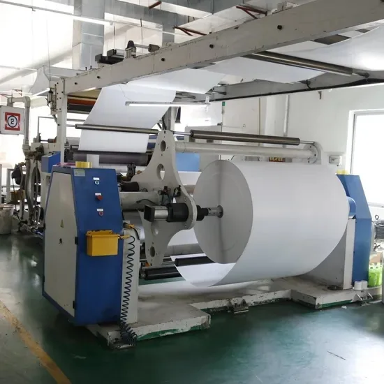 Paper jumbo roll on the machine