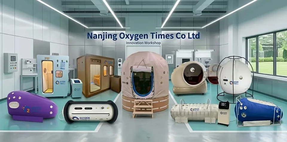 Oxygen Times chamber models arranged in the Nanjing factory showroom