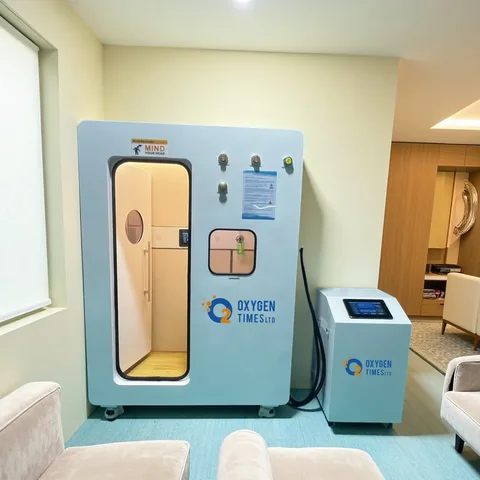 OHC20 cubic chamber installed in a wellness room with its gas unit