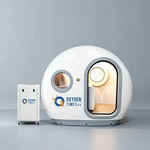 OHS Series shell chamber with a 40 mm polycarbonate door and electric seat
