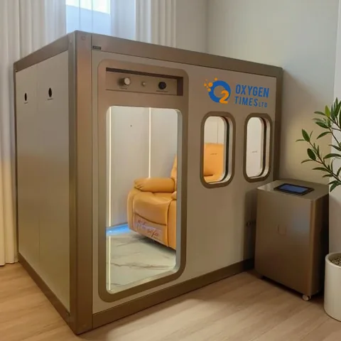OHD15 multi-person hyperbaric chamber with two seats and viewing windows