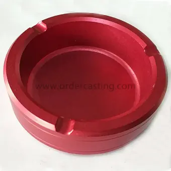 Aluminum Die Casting Anodized Ashtray (Anodized Red)