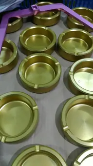 Aluminum Die Casting Anodized Ashtray (Anodized Yellow) view 2