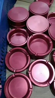 Aluminum Die Casting Anodized Ashtray (Anodized Red) view 2