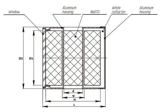 Through-side Well NaI(Tl) Scintillator