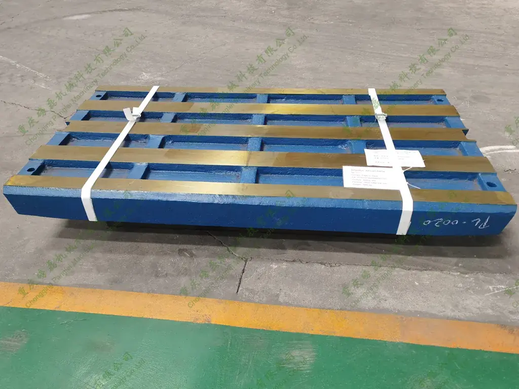 Jaw Crusher Parts staged for packing at the foundry