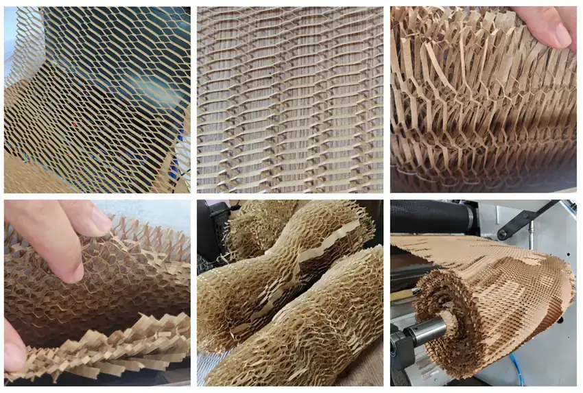 Honeycomb and expanded kraft cushioning produced on Emerson machines