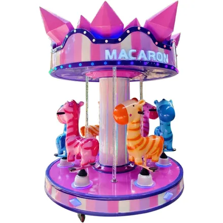 6 Kids Macaron Carousel manufactured by BigJoys Amusement