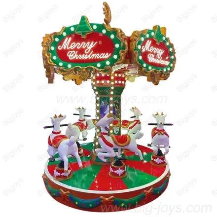 6 Riders Christmas Carousel manufactured by BigJoys Amusement