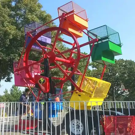 Mobile 6 Cabins Ferris Wheel manufactured by BigJoys Amusement