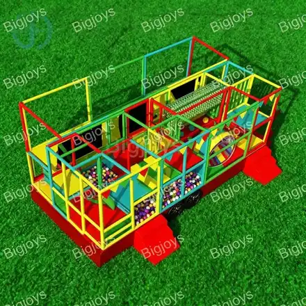 Movable Playground with Roller on Trailer manufactured by BigJoys Amusement