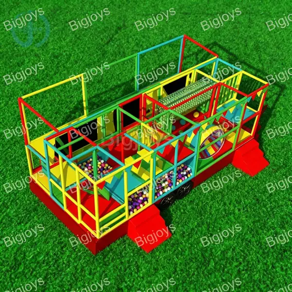 Movable Playground with Roller on Trailer manufactured by BigJoys Amusement
