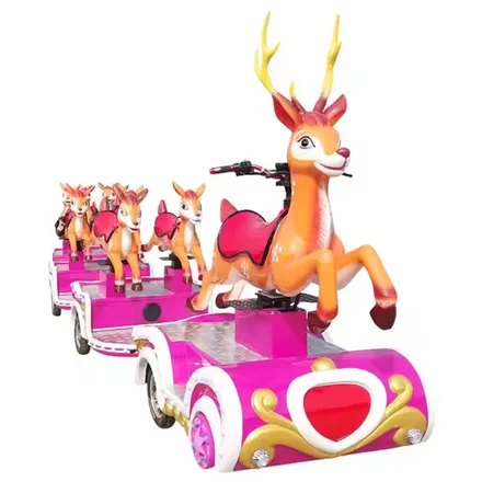 Reindeer Trackless Train manufactured by BigJoys Amusement