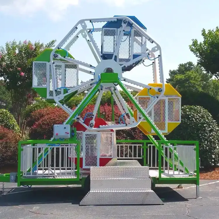 Trailer 4 Cabins Ferris Wheel manufactured by BigJoys Amusement