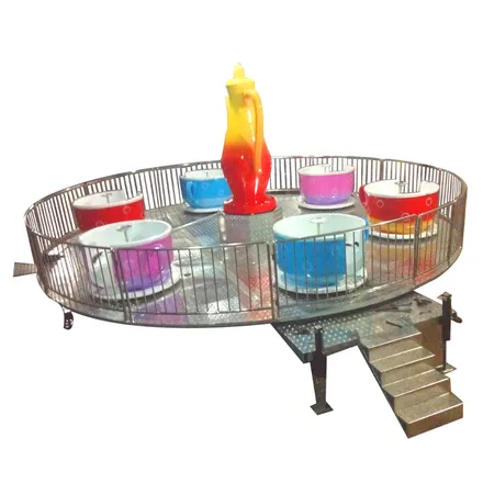 Trailer Coffee Cup Rides manufactured by BigJoys Amusement