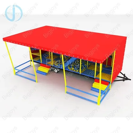 Trailer Mounted Soft Playground with Roof A manufactured by BigJoys Amusement