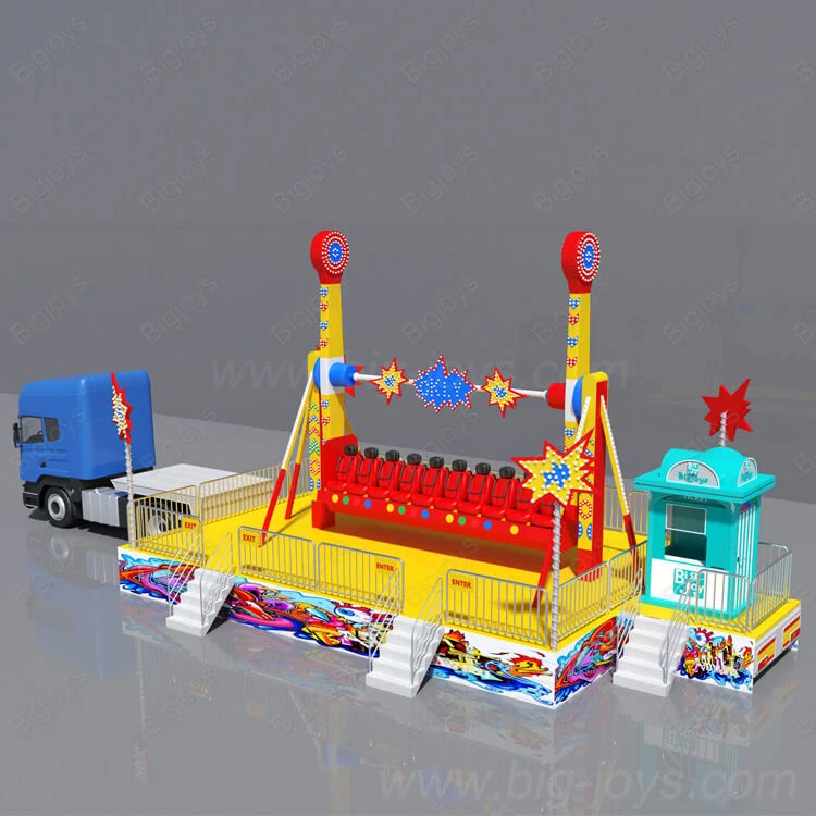 Trailer Top Spin Rides manufactured by BigJoys Amusement