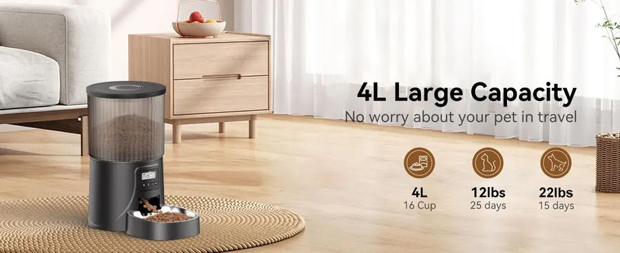 4L Smart Automatic Pet Feeder detail view 3
