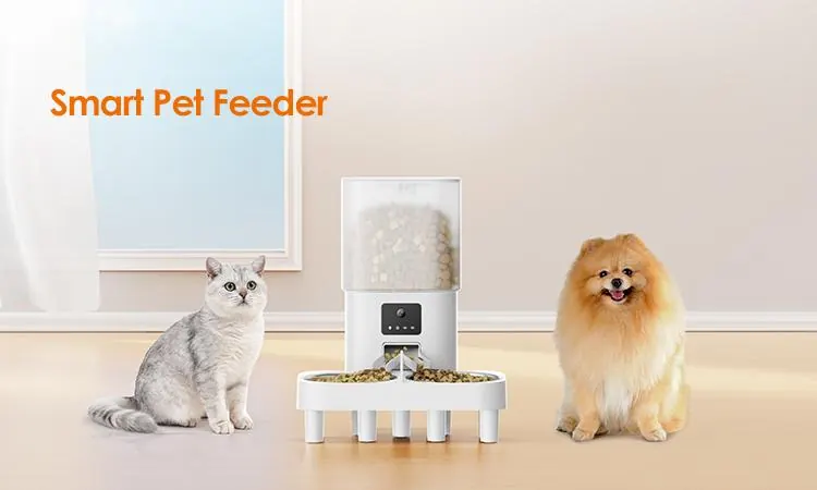 6L Automatic Cat Feeder With Dual-Bowl Design detail view 2
