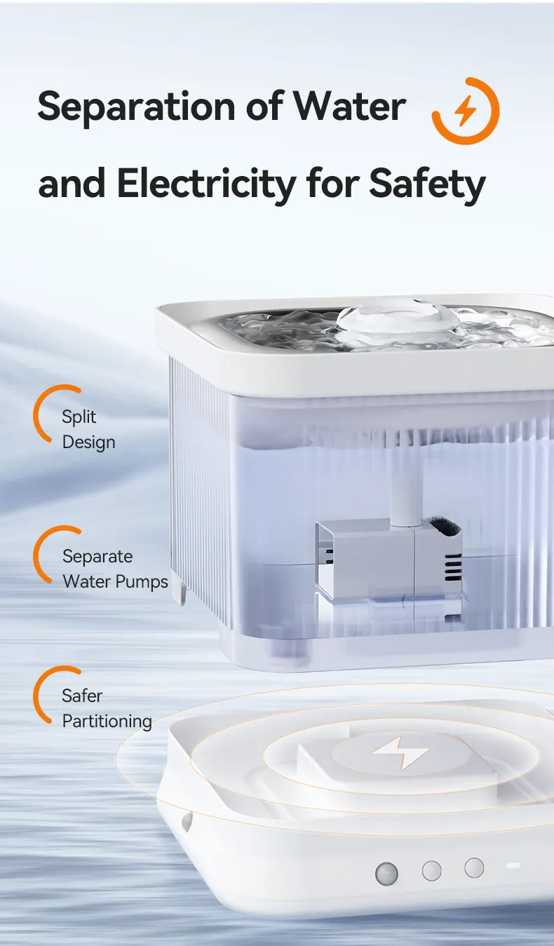 3L Wireless Smart Pet Water Fountain detail view 5