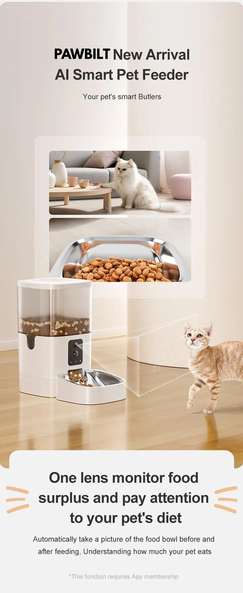 AI Dual-Camera Smart Pet Feeder With Motion Detection detail view 3