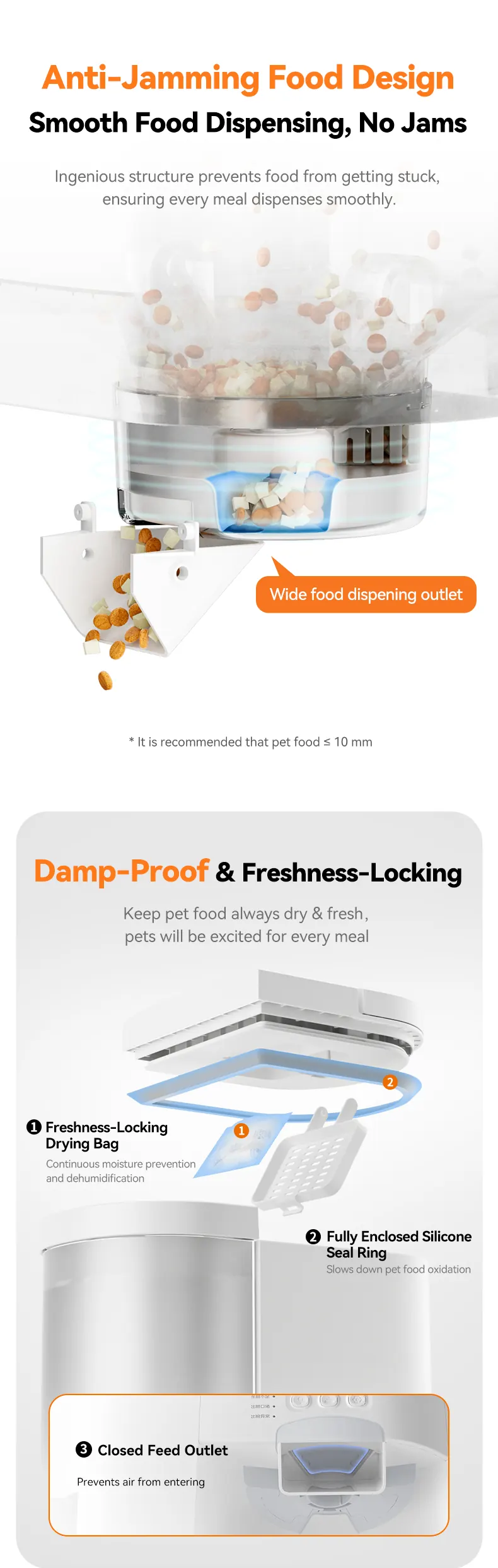 4L Food And 3L Water All-In-One Feeder With Camera detail view 4