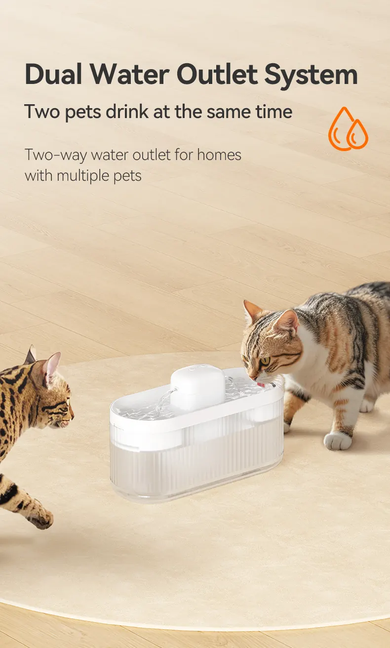 Wireless Pet Water Fountain With Dual Outlets detail view 3