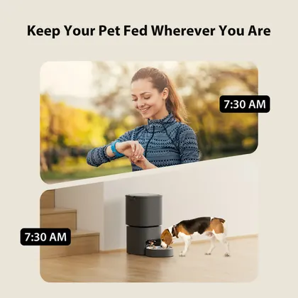 5L Automatic Pet Feeder In Black view 7
