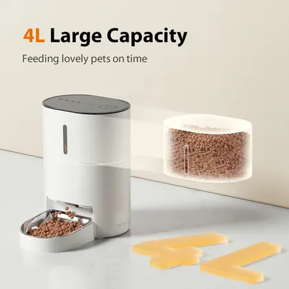 4L Smart Cat Feeder With Voice Recording view 3