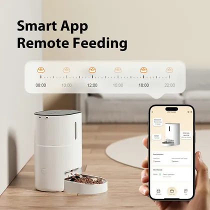 4L Smart Cat Feeder With Voice Recording view 4