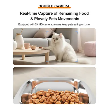 AI Dual-Camera Smart Pet Feeder With Motion Detection view 2
