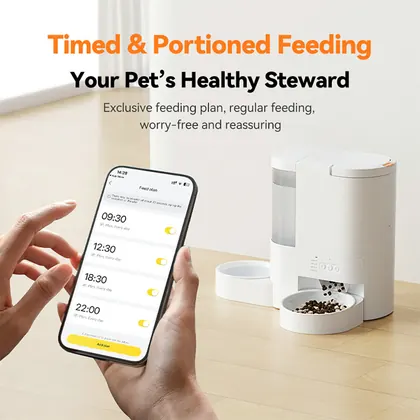 4L Food And 3L Water All-In-One Feeder With Camera view 3