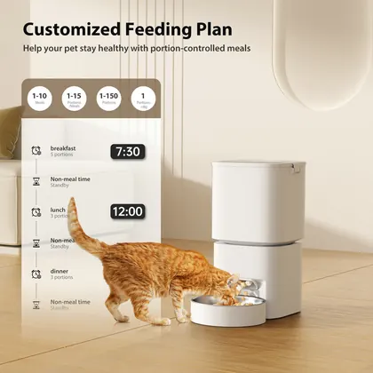 5L Smart Pet Feeder In White view 2