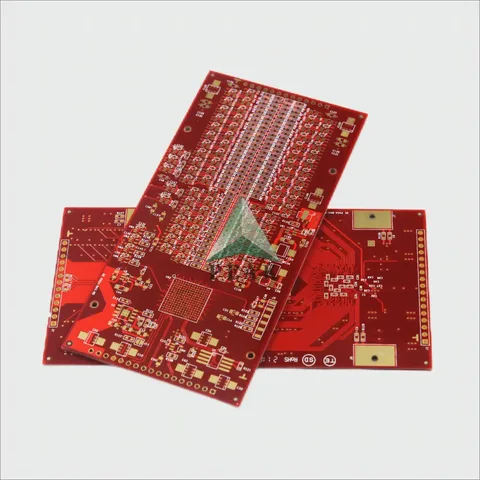 Advanced High Precision (Min.Line Width/Spacing 2.5mil) 6 Layers ENIG 1u Red PCB — view 2