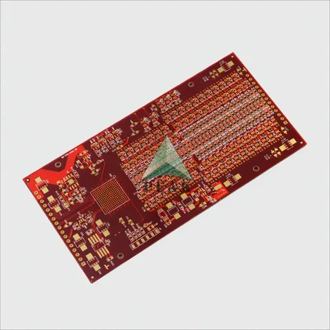 Advanced High Precision (Min.Line Width/Spacing 2.5mil) 6 Layers ENIG 1u Red PCB — view 4