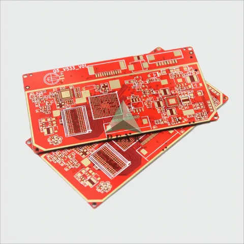 Buried Via (L4-L5;) 8 Layers Conductive Via Fill Impedance Control Red PCB — view 4