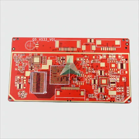 Buried Via (L4-L5;) 8 Layers Conductive Via Fill Impedance Control Red PCB — view 3