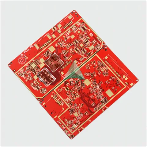 Buried Via (L4-L5;) 8 Layers Conductive Via Fill Impedance Control Red PCB — view 2