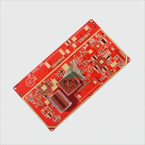 Buried Via (L4-L5;) 8 Layers Conductive Via Fill Impedance Control Red PCB — view 5