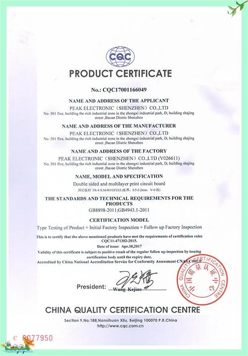 CQC certificate