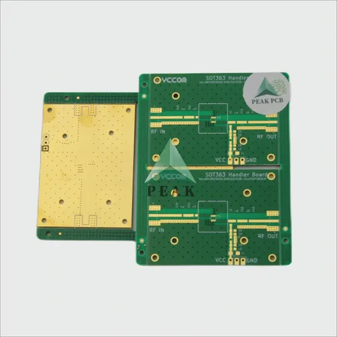 Double Side Arlon 25N (DK3.38; DF0.0025) Immersion Gold 1u Handler PCB Board — view 2