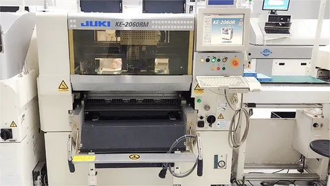 JUKI KE-2060 chip mounter placing components on a PCB