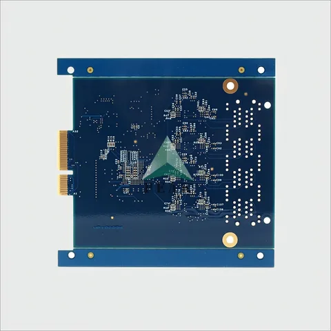 Gold Finger Hard Gold 30u+ENIG 1u 8 Layers Rigid Blue Multilayer PCB — view 2