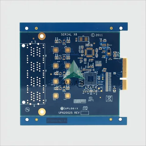 Gold Finger Hard Gold 30u+ENIG 1u 8 Layers Rigid Blue Multilayer PCB — view 4