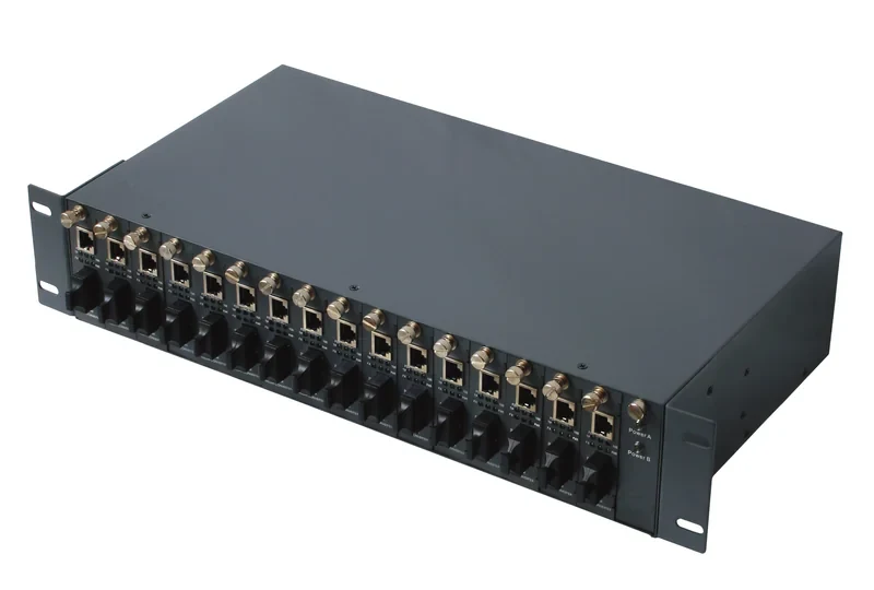 14 Media Converter Rack - Fiber Optic Media Converter manufactured by Ever Expresslink Limited
