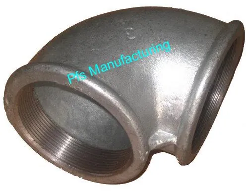 Beaded with Ribs Fittings-Equal Elbows - Gal. Malleable Iron Fittings by PFS Manufacturing